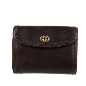 Gucci Vintage Leather GG Waist Bag / Clutch